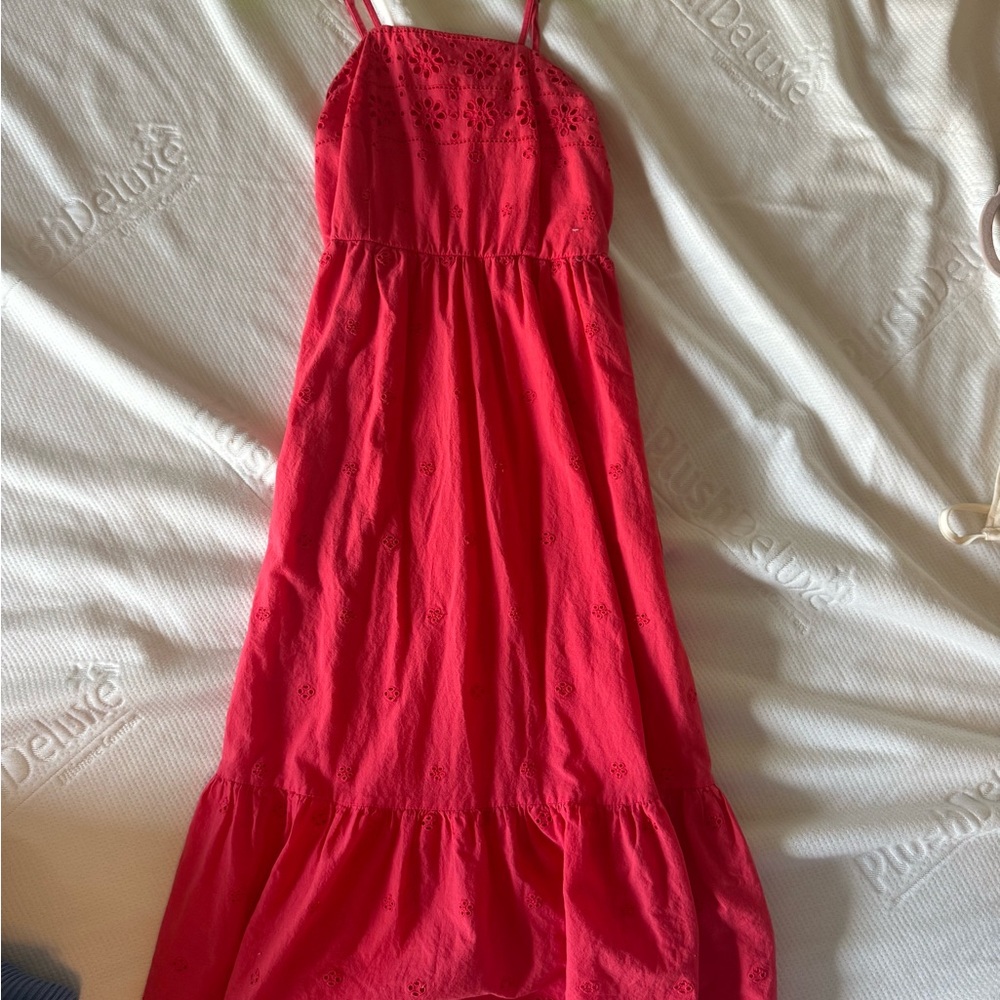 Red Spring Floral Midi Dress (Easter)